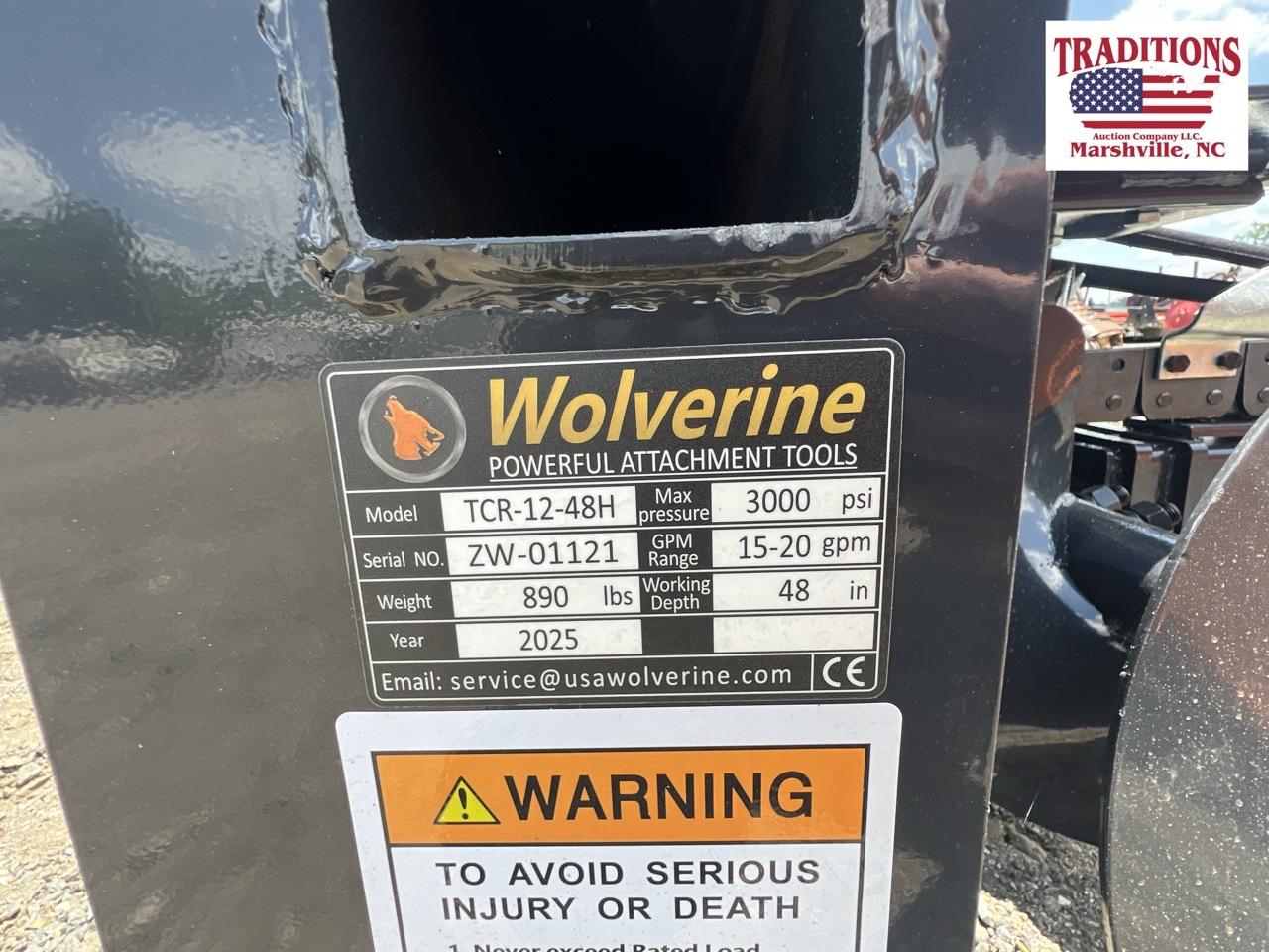 Wolverine Skid Steer 48" Depth Trencher