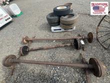 Assorted Trailer Axles / Wheels and Tires