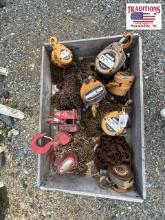 Pallet Lot: (8) Assorted Chain Hoist