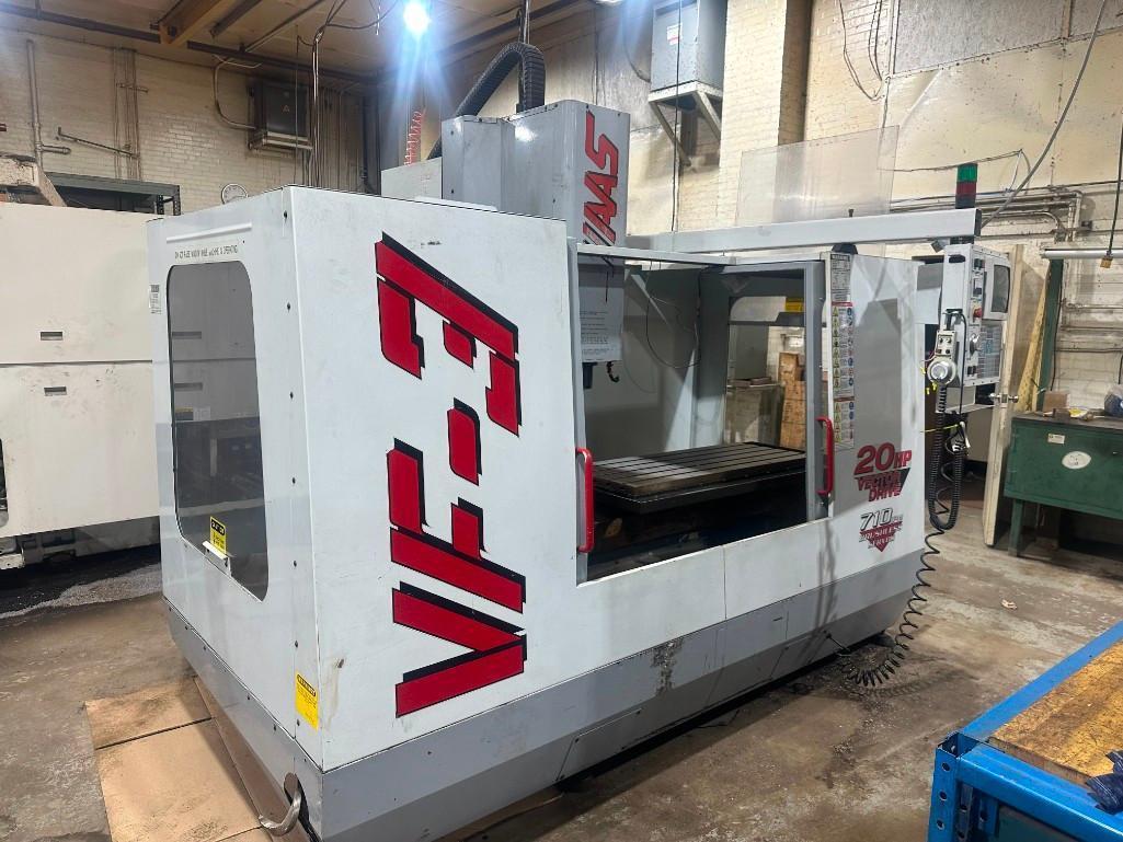 Haas VF3 VMC, S/N: 15354, 360-4480V, 3 PH, 50/60 Htz, Fill Load: 20 Amps, Largest Load: 20 Amps