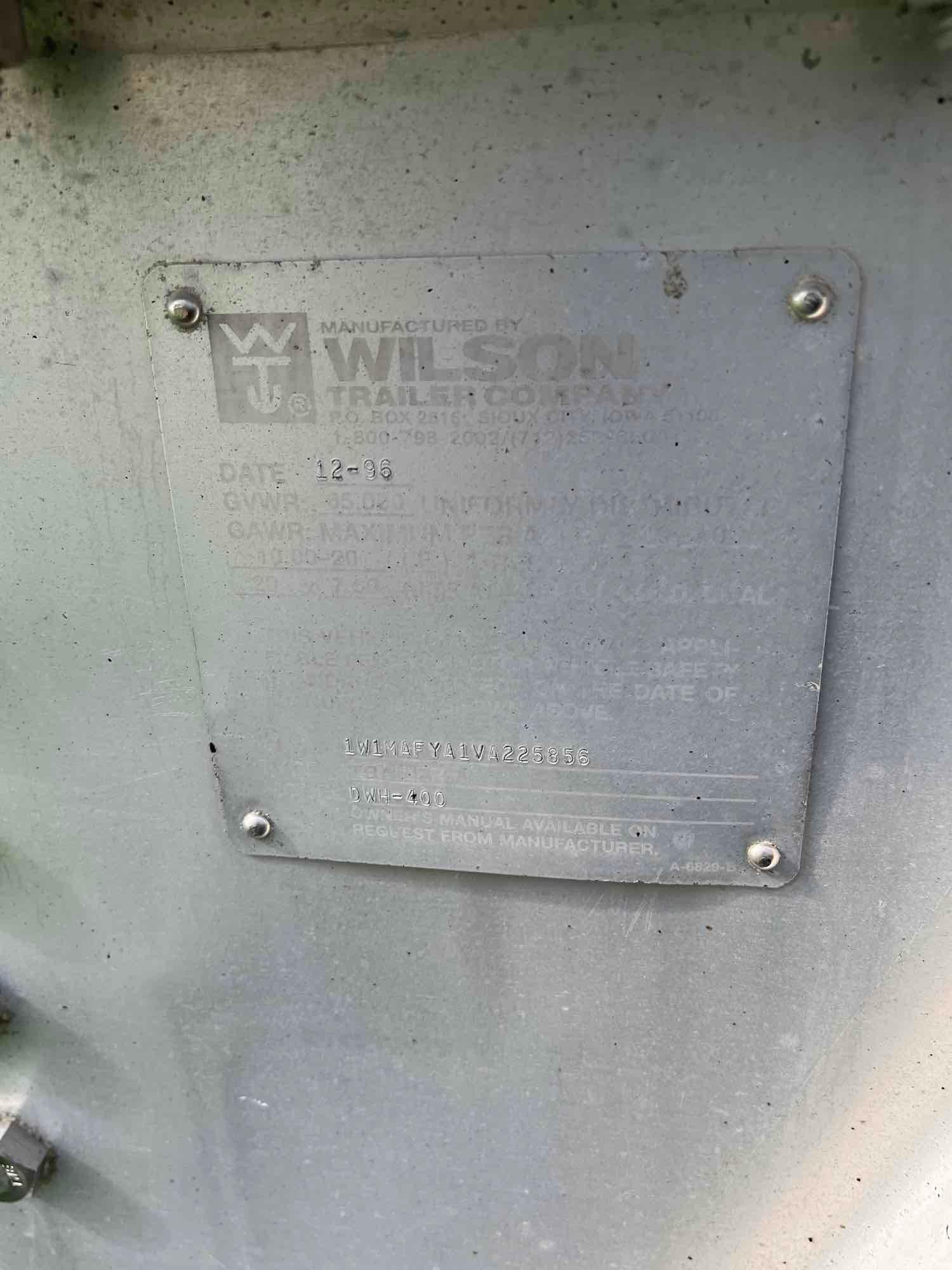 1999 Wilson semi grain trailer