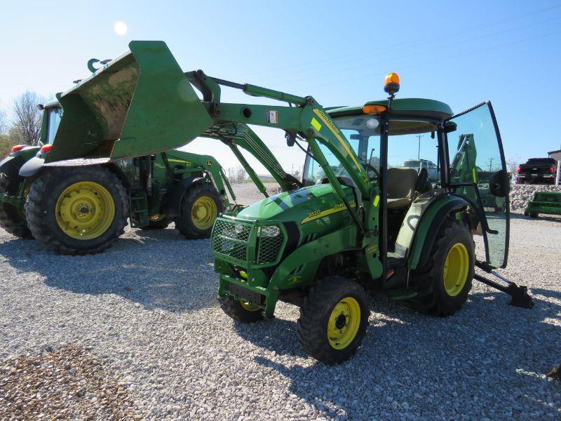 2012 JD 3520 COMPACT TRACTOR W/LOADER,W/BACKHOE