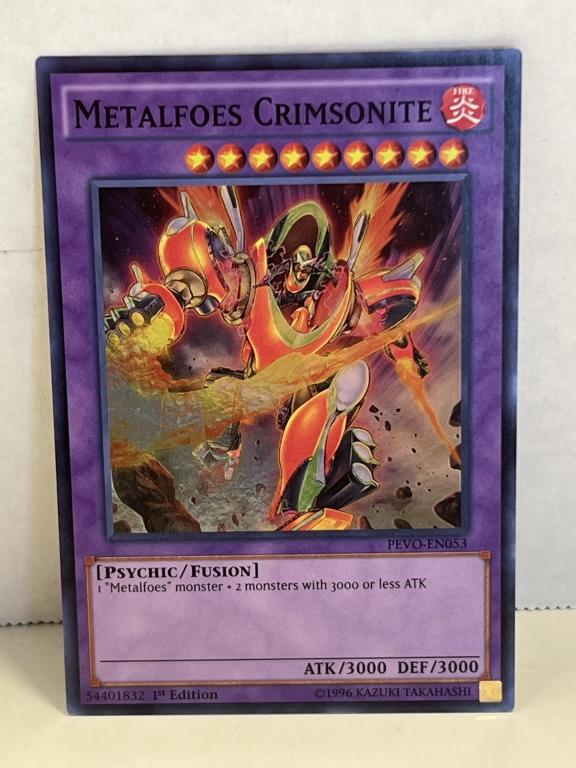 1996 Yu Gi Oh 1st Edition Metalfoes Crimsonite