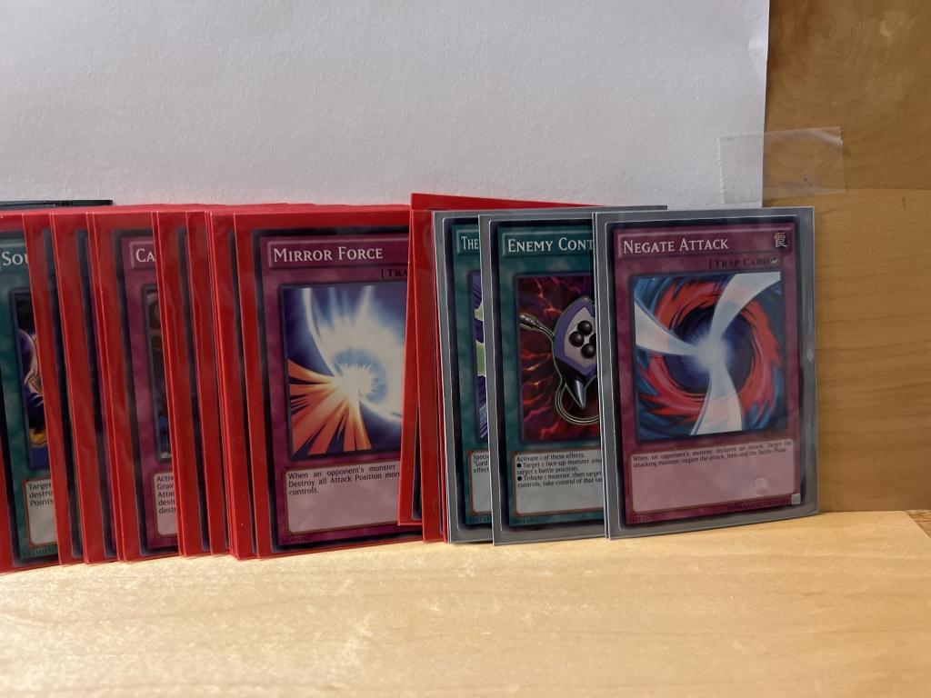 1996 Yu Gi Oh Collection of 50 White Lettering Cards