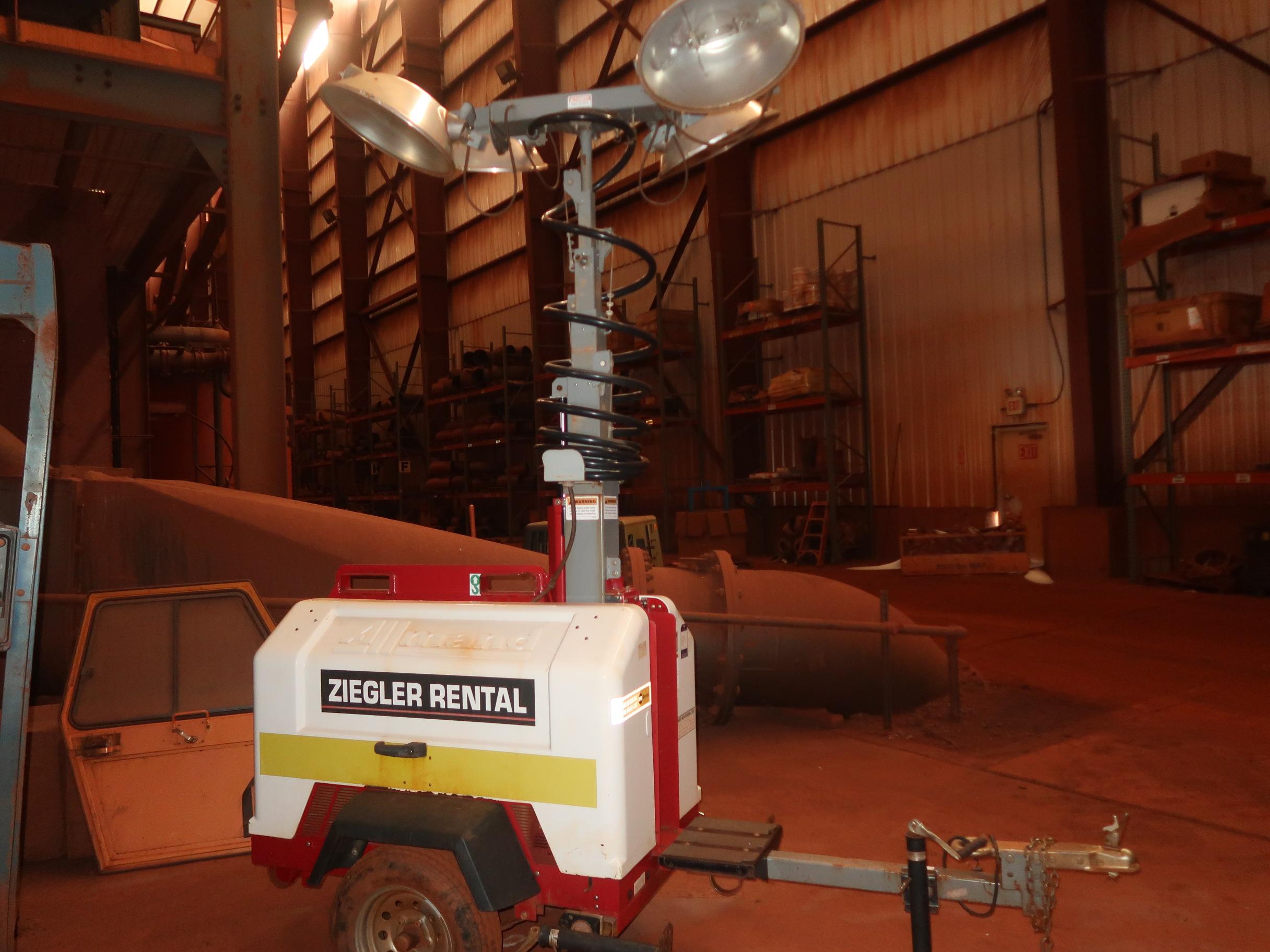 Allmand portable light tower, model Night-Lite Pro II, Cat diesel (Located