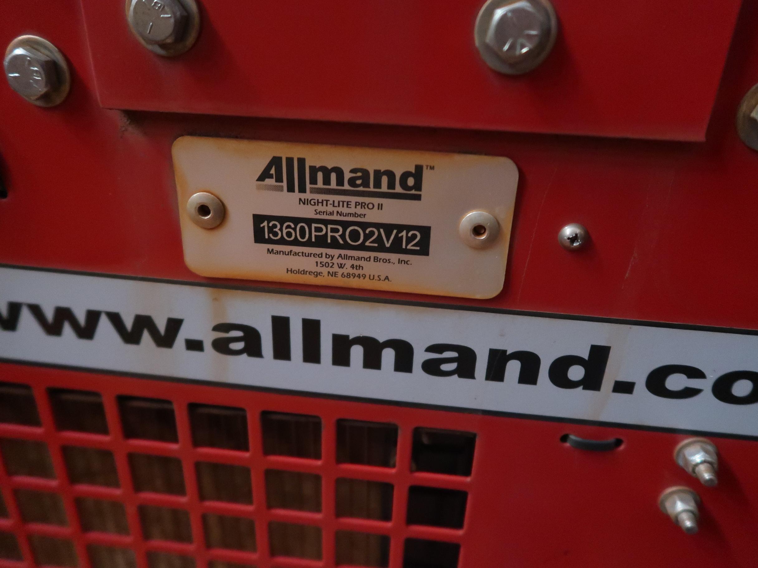 Allmand portable light tower, model Night-Lite Pro II, Cat diesel (Located