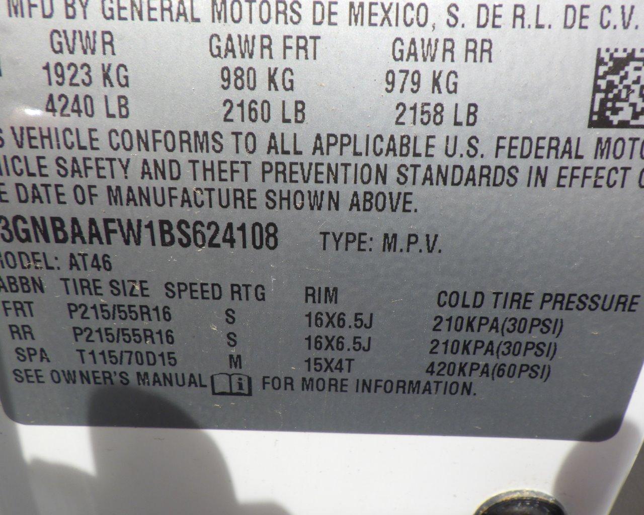 2011 Chevrolet HHR s/n:624108