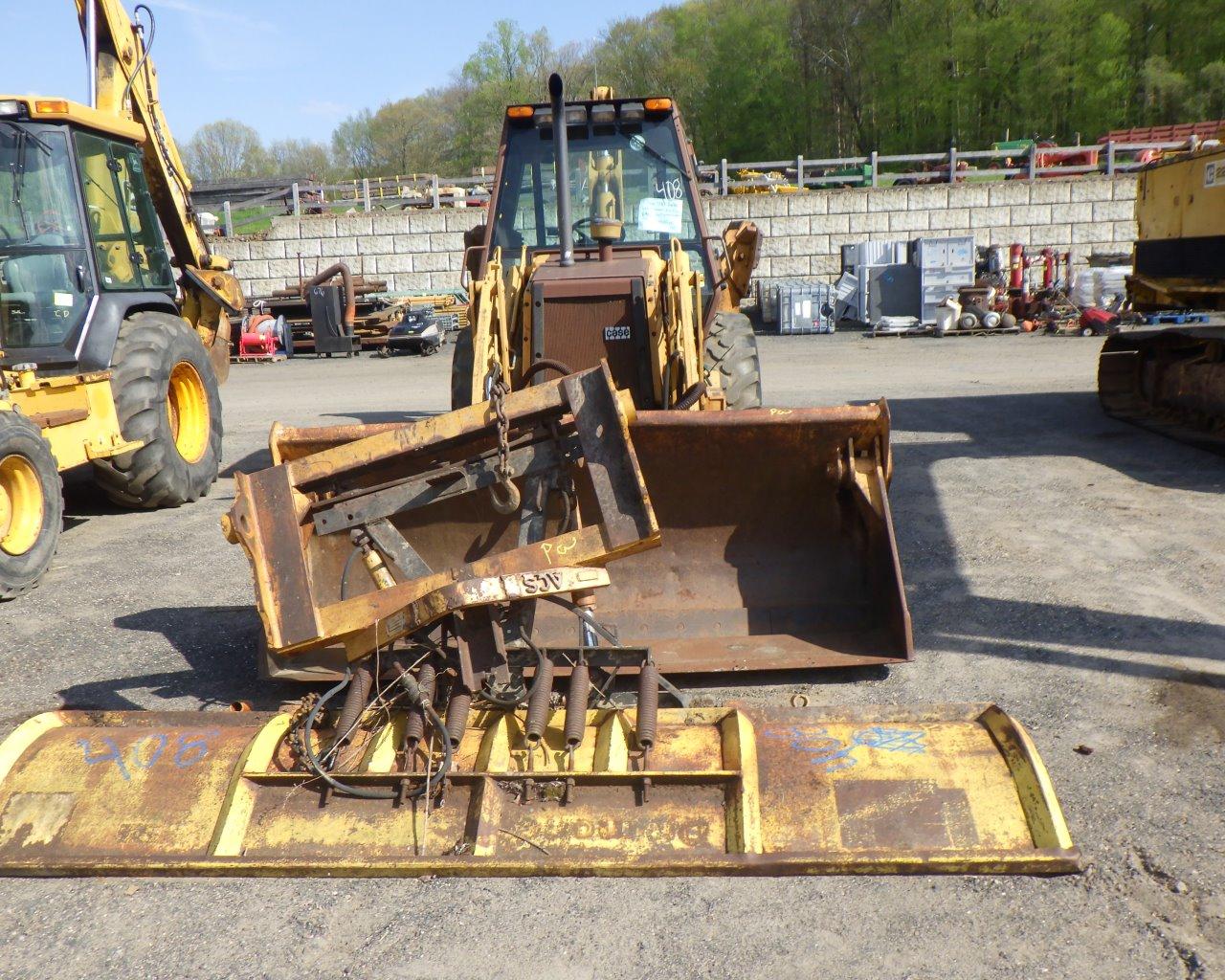 CASE 590 Turbo Wheel Loader Backhoe   EROPS   4 in 1 Bucket   Plow   4x4 s/