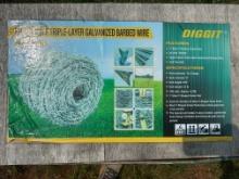 New! DIGGIT High Tensile-Layer Galvanized Barbed Wire w/ 41 Y Posts