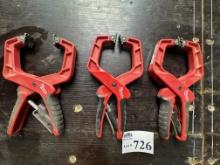 3-Milwaukee 4" Stop Lock Hand Clamp