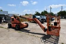 BOOM LIFT, JLG MDL. E450AJ, Mfg. 2005, electric, 48 v., w/ built in charger, max height 45', max.