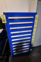 CABINET, VIDMAR, 11-drawer (Note: two week delayed removal) (Located at: Jones Machine Company, 5710
