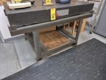 GRANITE SURFACE PLATE, PRECISION GRANITE CO., 36" x 60", Grade B, on fabricated stand