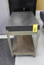 GRANITE SURFACE PLATE, 36" x 24" x 4" thk. top, Grade B, on fabricated stand