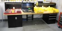 WOODEN TOP WORK BENCH, 10' x 33"
