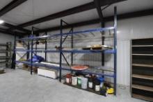 LOT OF PALLET RACK SECTIONS (3), 8' x 4' x 11', w/ mesh inserts
