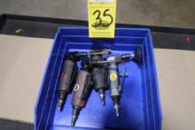 LOT OF ANGLE HEAD PNEUMATIC GRINDERS