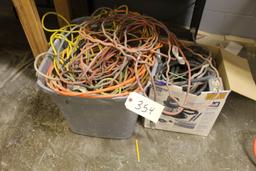 Extension Cords Two totes of cords and wire
