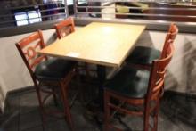 High Top Table & 4 Chairs