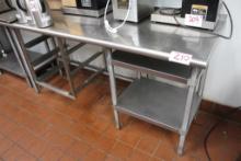Stainless Table W/ Shelves