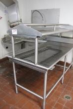 "U" Shape Stainless Dishwashing Table