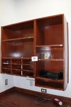 Wooden Desk & File Cabinets