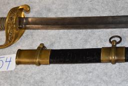 Model 1850 Staff and Field Officer's sword with scabbard