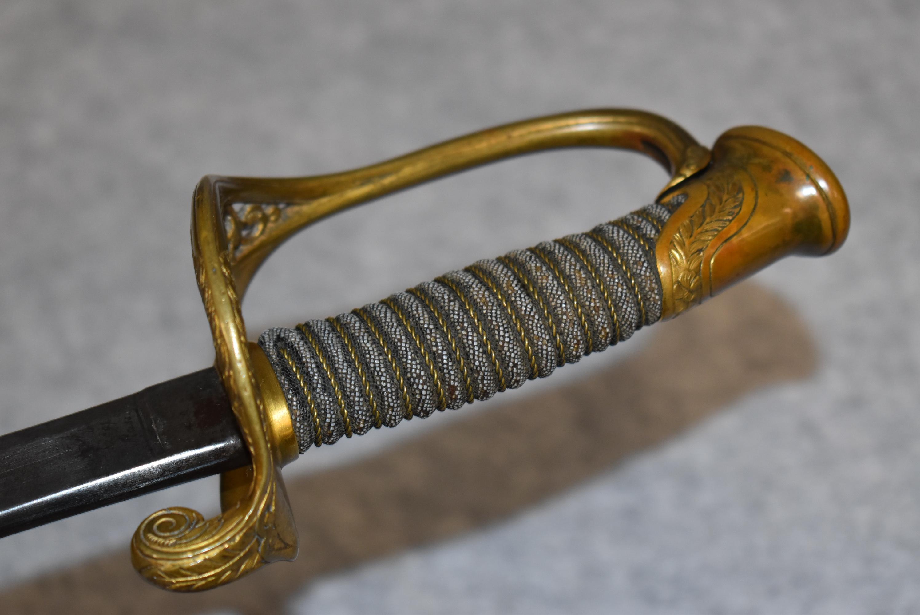 Model 1850 Staff and Field Officer's sword with scabbard