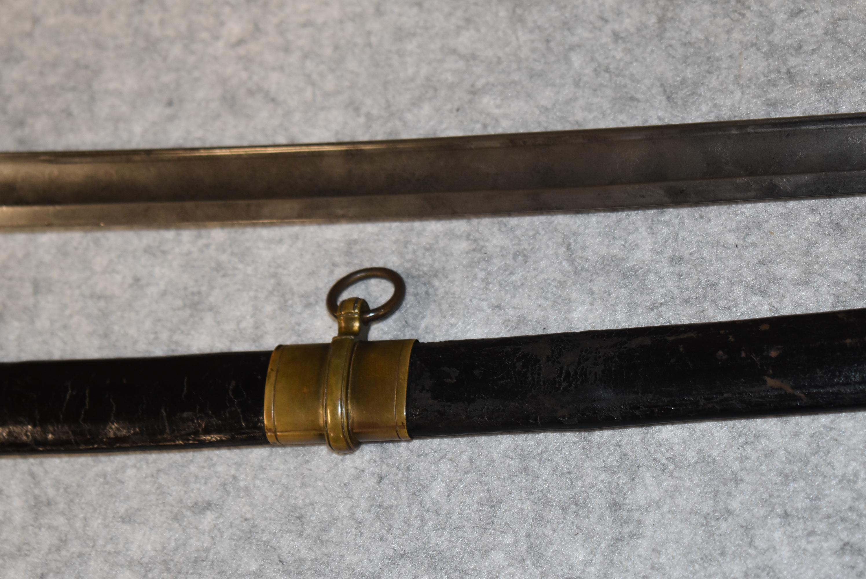 Model 1850 Staff and Field Officer's sword with scabbard