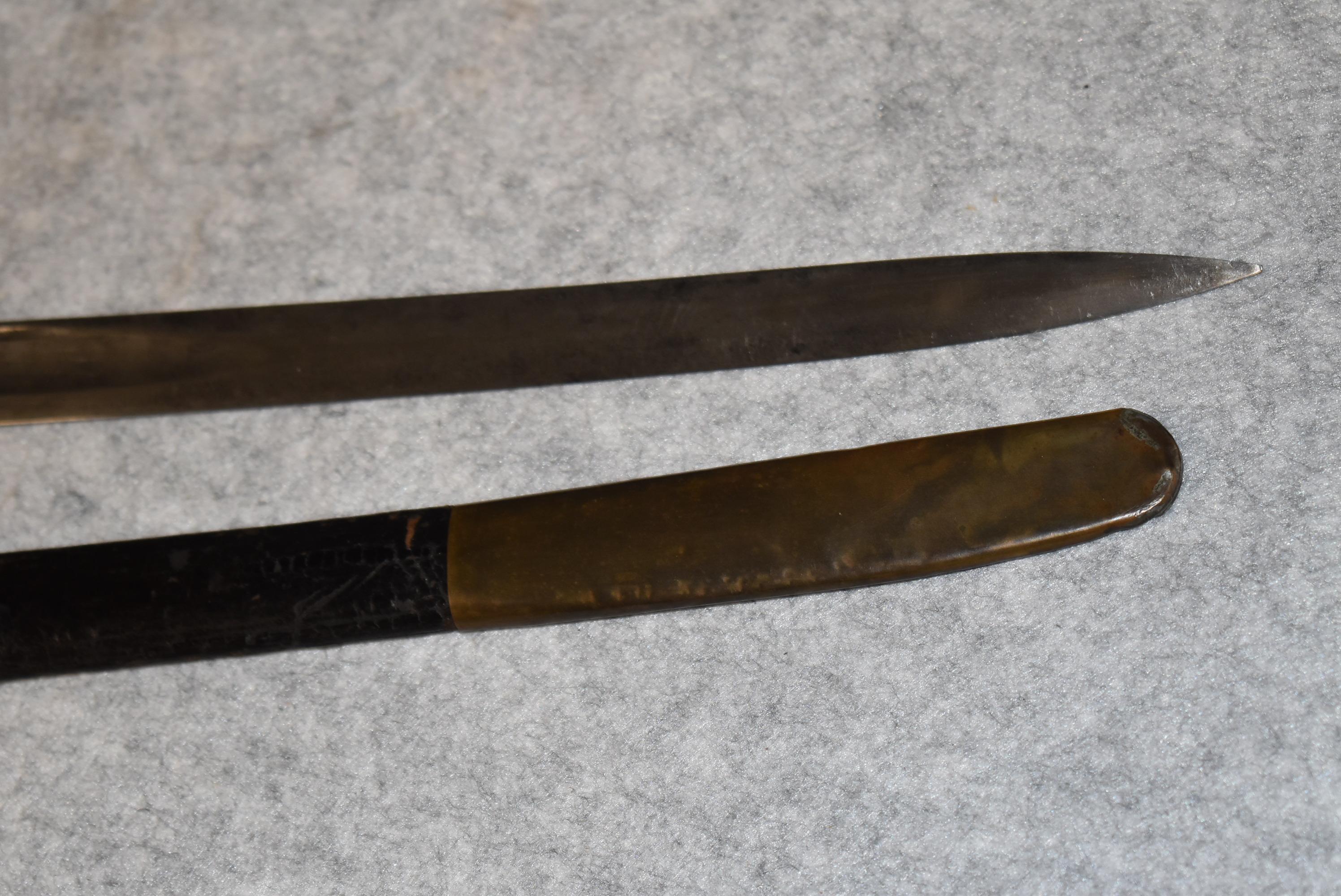 Model 1850 Staff and Field Officer's sword with scabbard