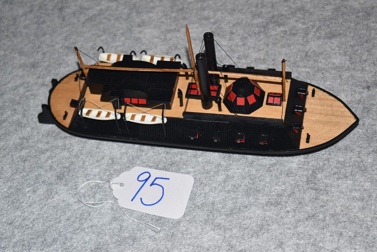 Plastic model of a gun boat