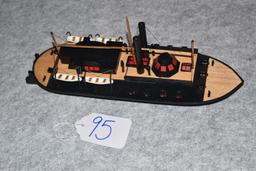 Plastic model of a gun boat