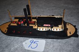 Plastic model of a gun boat