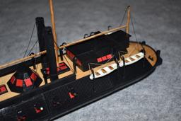 Plastic model of a gun boat