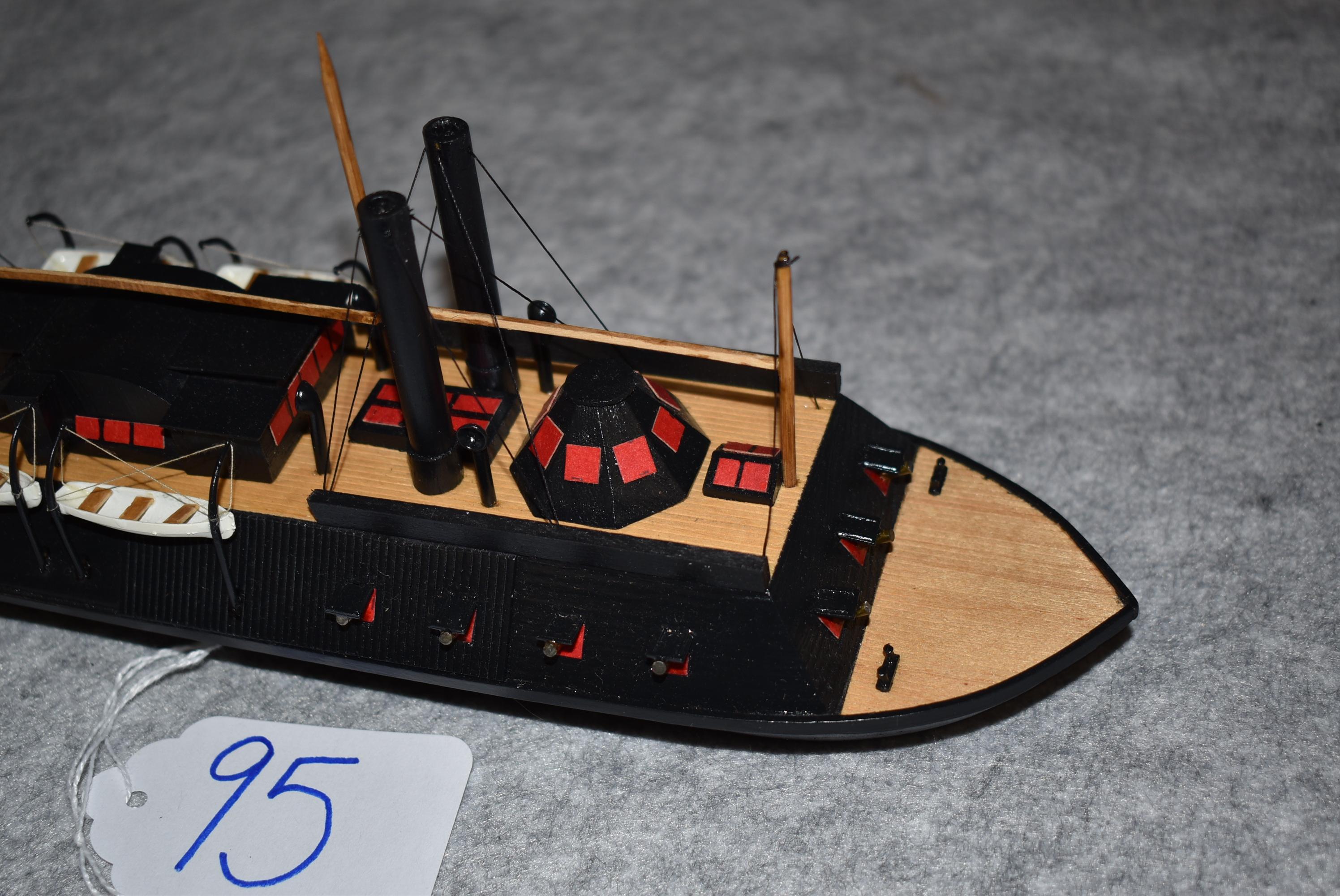 Plastic model of a gun boat