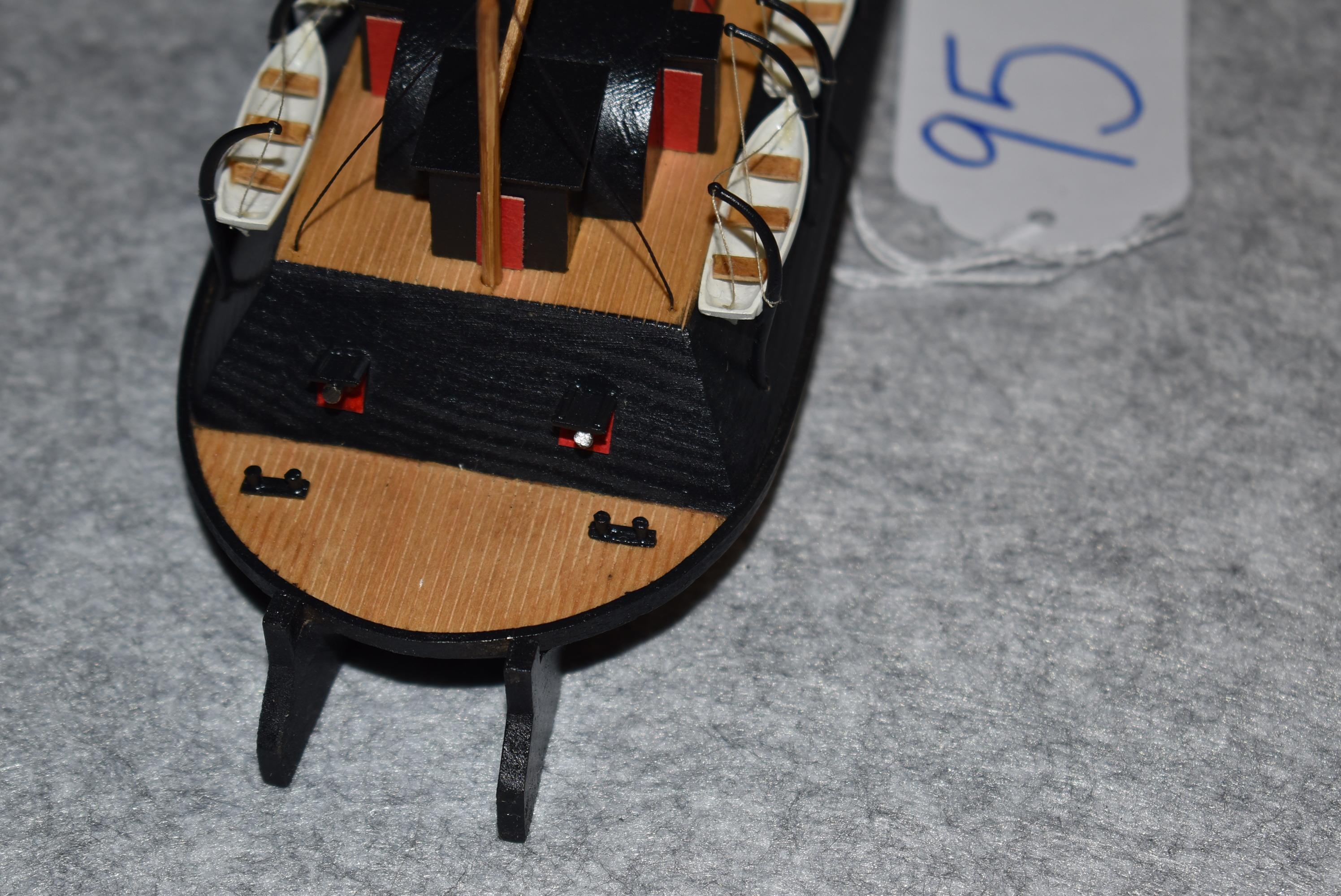 Plastic model of a gun boat