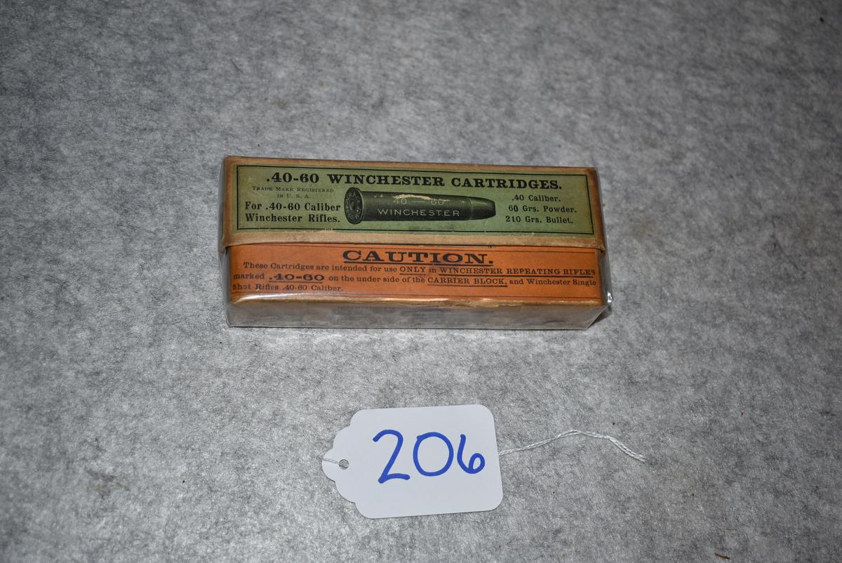 Winchester Repeating Arms Company – .40-60 Winchester Cal. 210 Grs. Cartridges 20ct. Box of Ammo – F