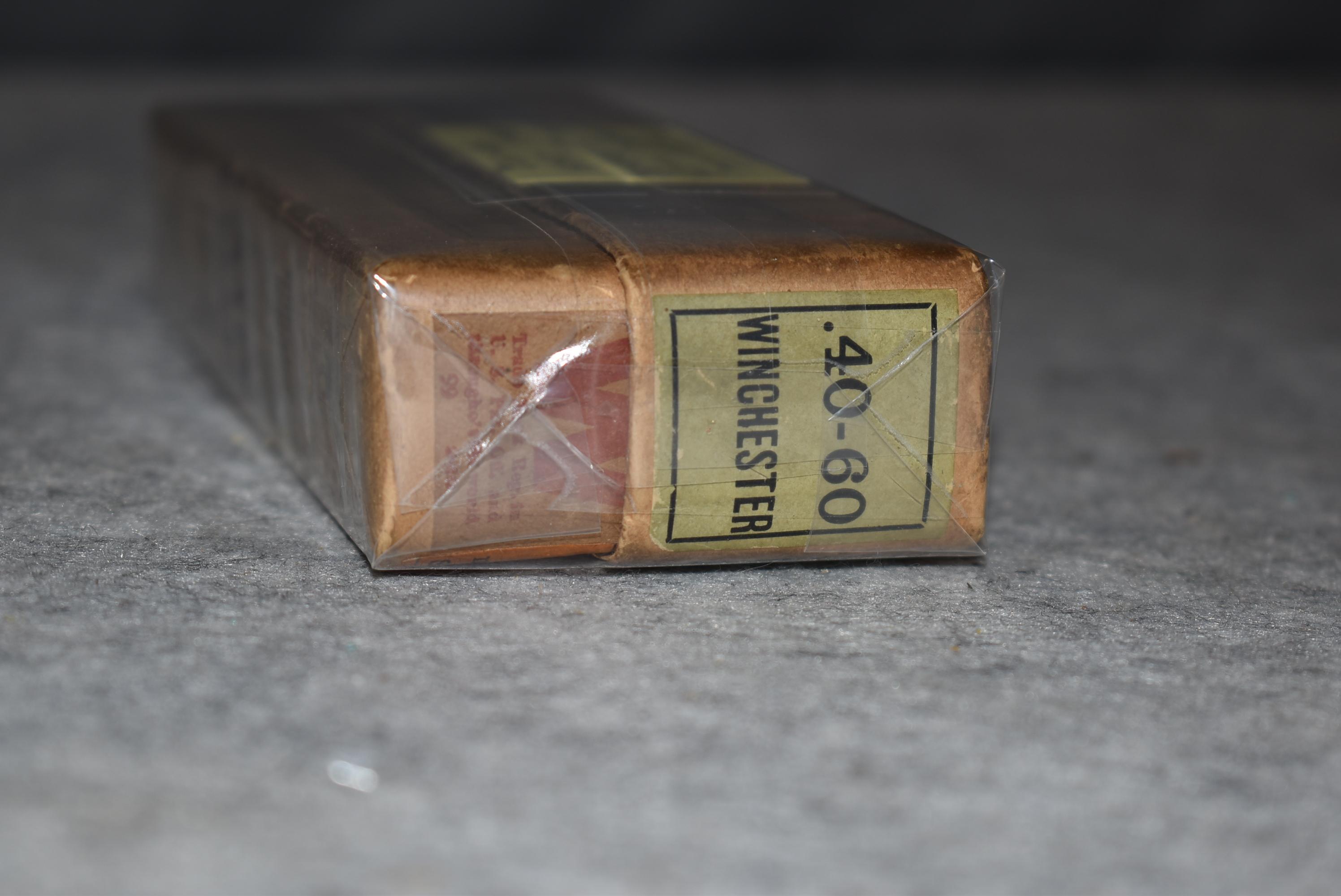Winchester Repeating Arms Company – .40-60 Winchester Cal. 210 Grs. Cartridges 20ct. Box of Ammo – F