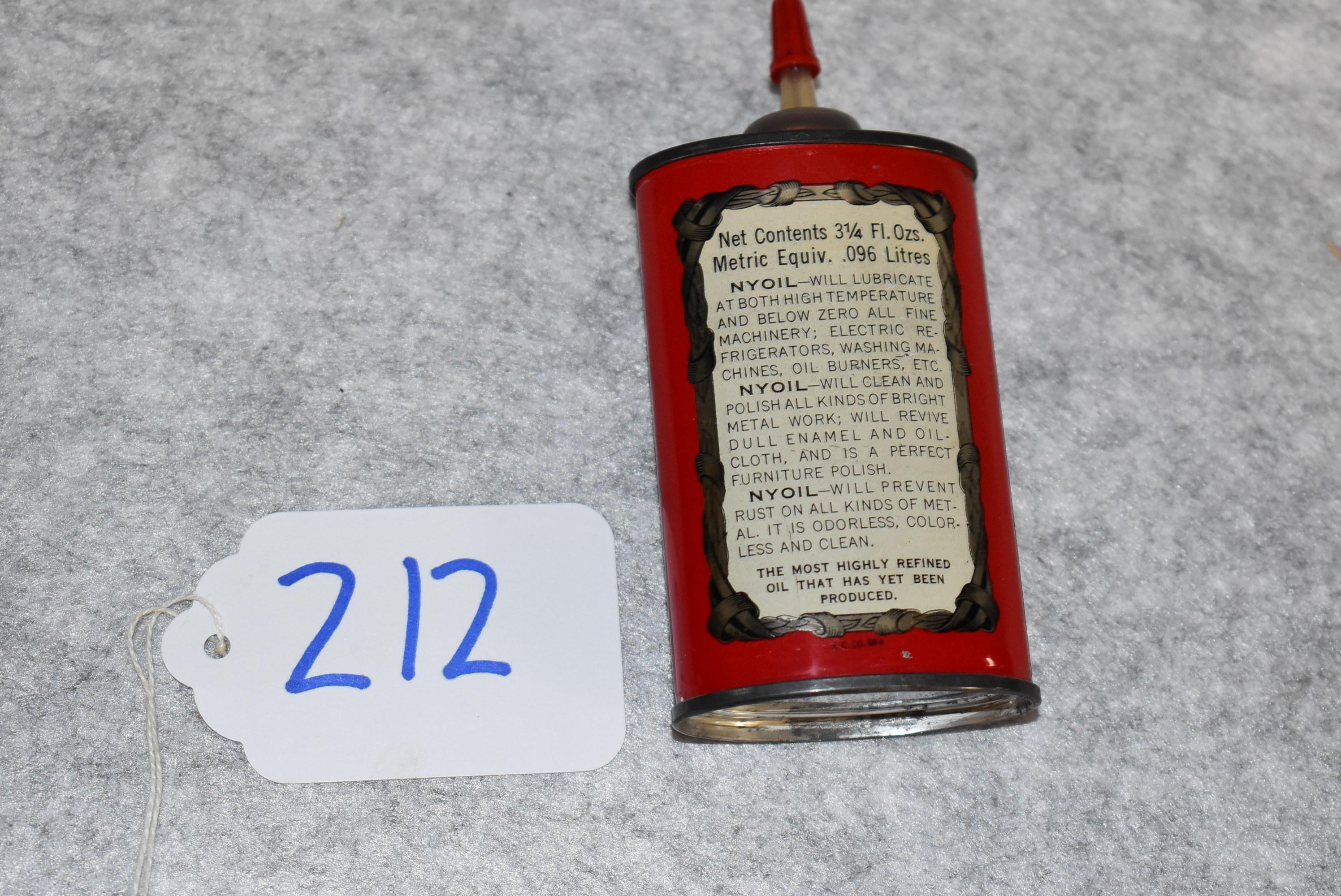 WM. F. Nye, Inc. – Partial 3 ¼ Oz. Can of NYOIL – Red & Silver Color