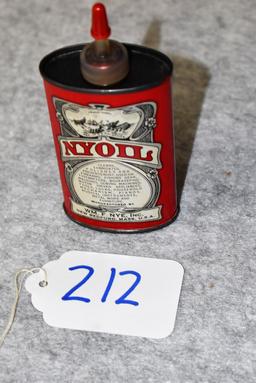 WM. F. Nye, Inc. – Partial 3 ¼ Oz. Can of NYOIL – Red & Silver Color