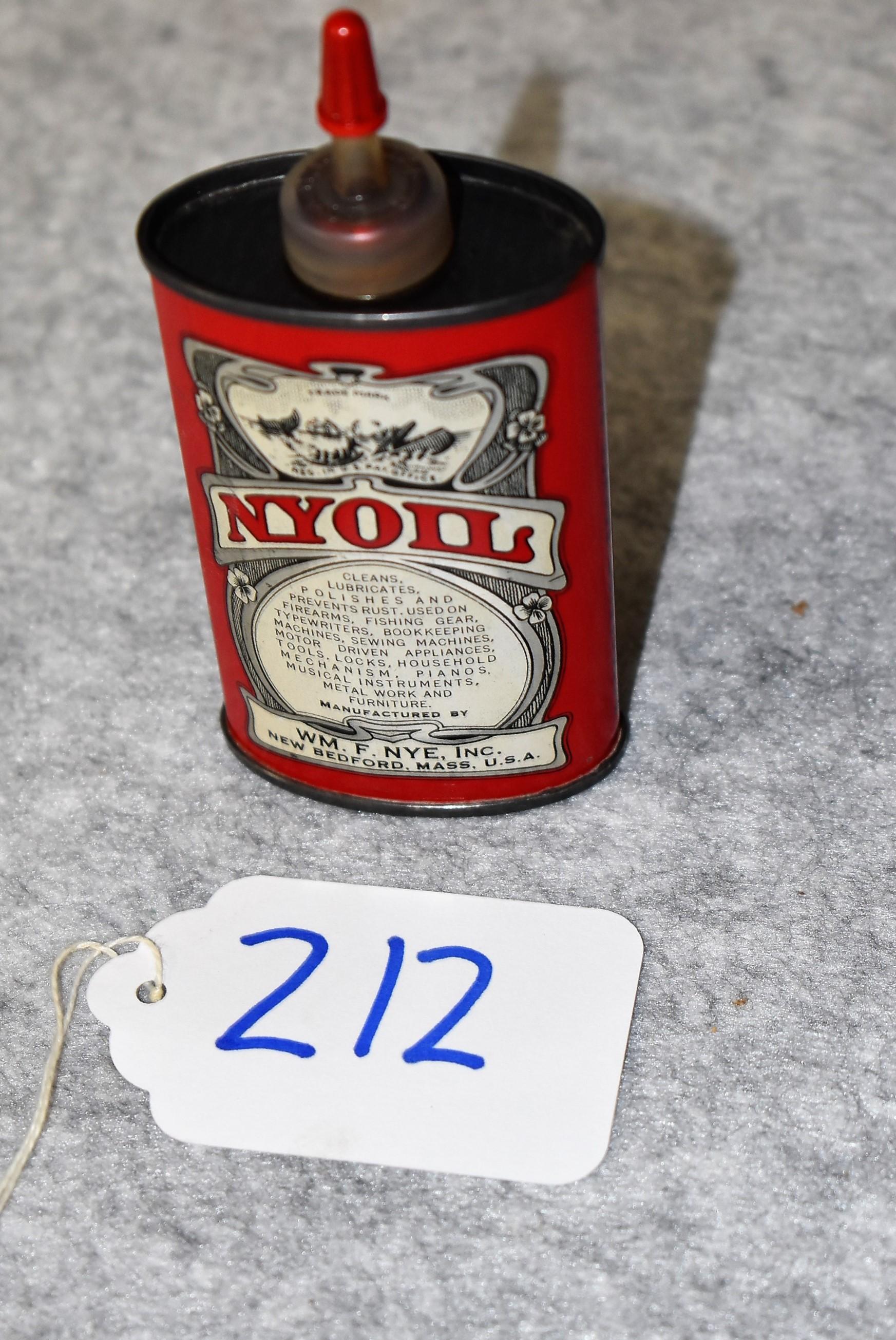 WM. F. Nye, Inc. – Partial 3 ¼ Oz. Can of NYOIL – Red & Silver Color