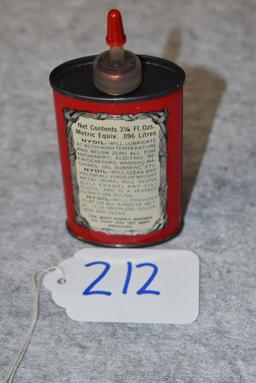 WM. F. Nye, Inc. – Partial 3 ¼ Oz. Can of NYOIL – Red & Silver Color