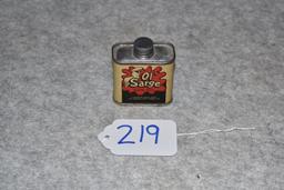 Ol’ Sarge Gun Oil Can – Red/White & Black Color – Appears Full