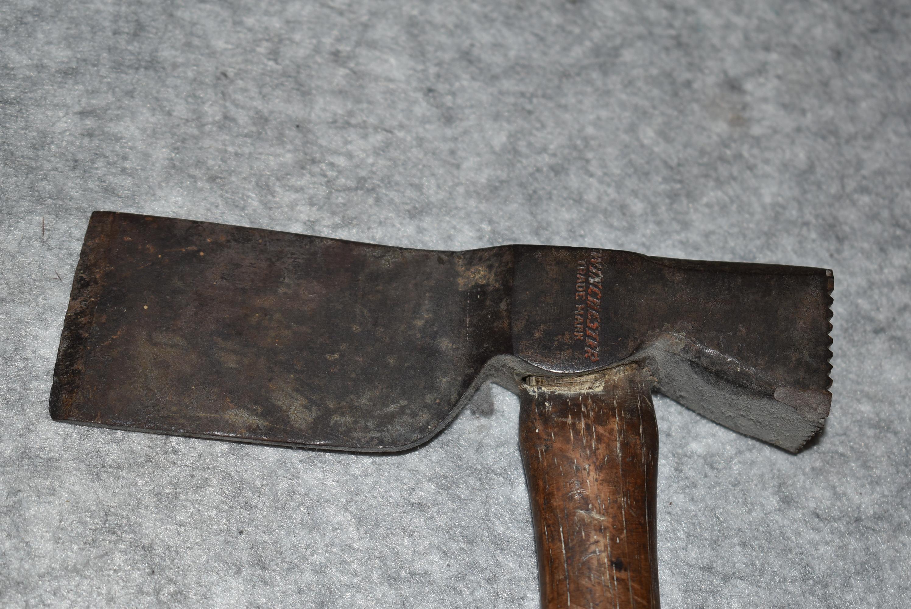 Winchester - Underhill Lathing Pattern Hatchet – w/6 ½” Head, Milled Cut Face & Red Letter Wincheste