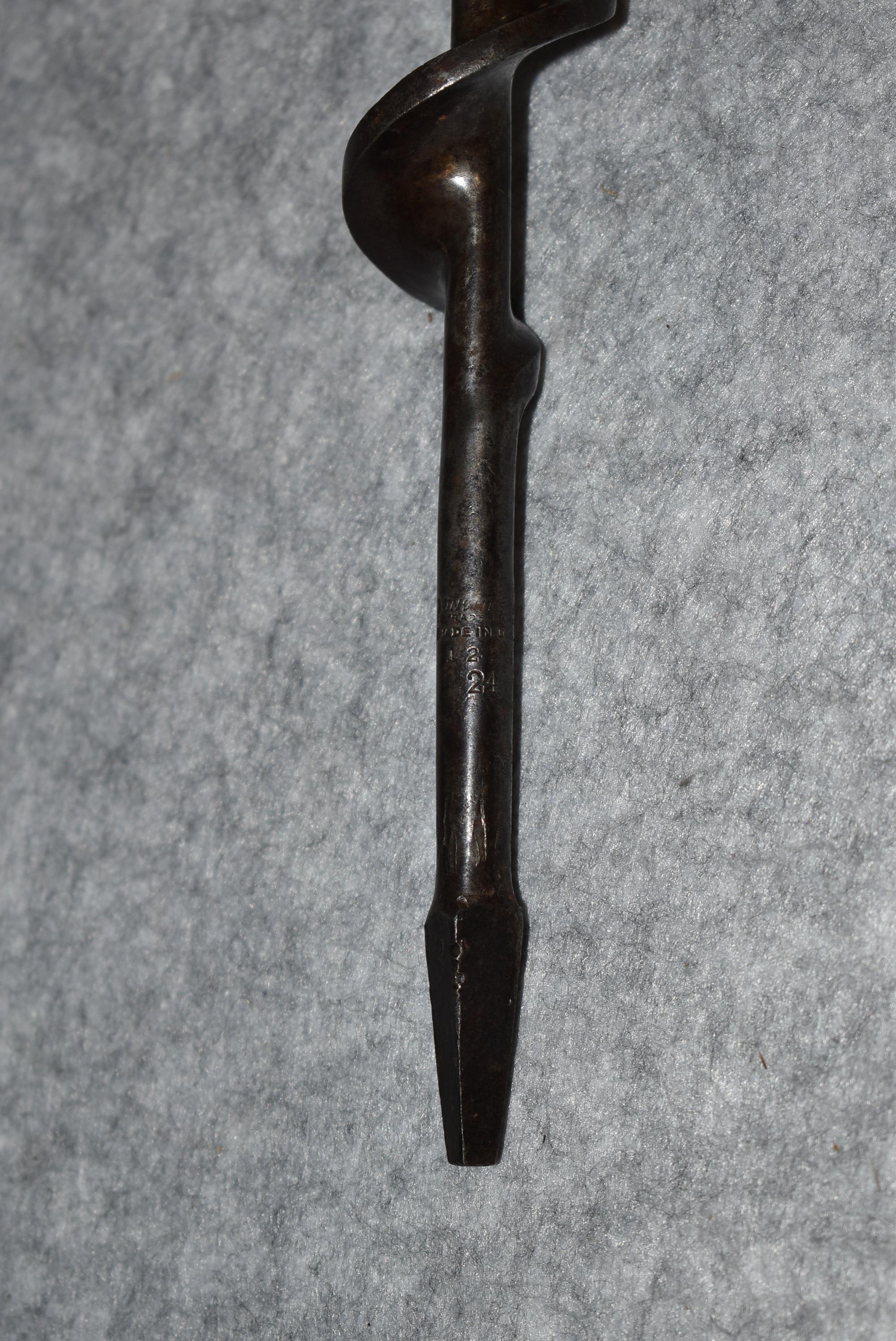 Pair of Winchester Boring Bits – 1st is No. 1224 #24 Boring Bit – 2nd is No. 1203 Boring Bit