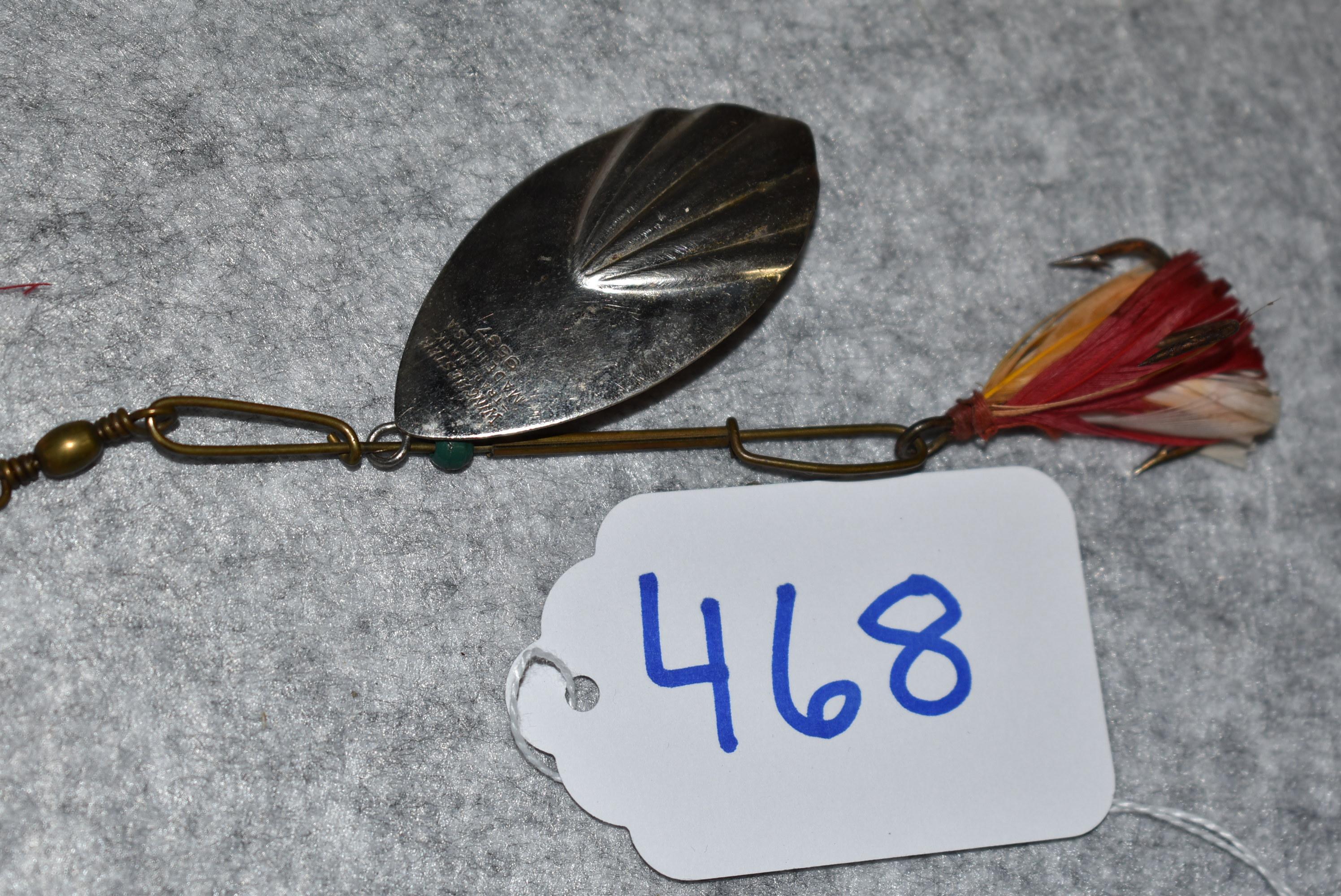 Grouping of 3 Winchester Fishing Lures – 1st is No. 9476 Dominion Spinner – 2nd is No. 9491 Muskellu