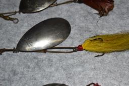 Grouping of 3 Winchester Fishing Lures – 1st is No. 9476 Dominion Spinner – 2nd is No. 9491 Muskellu