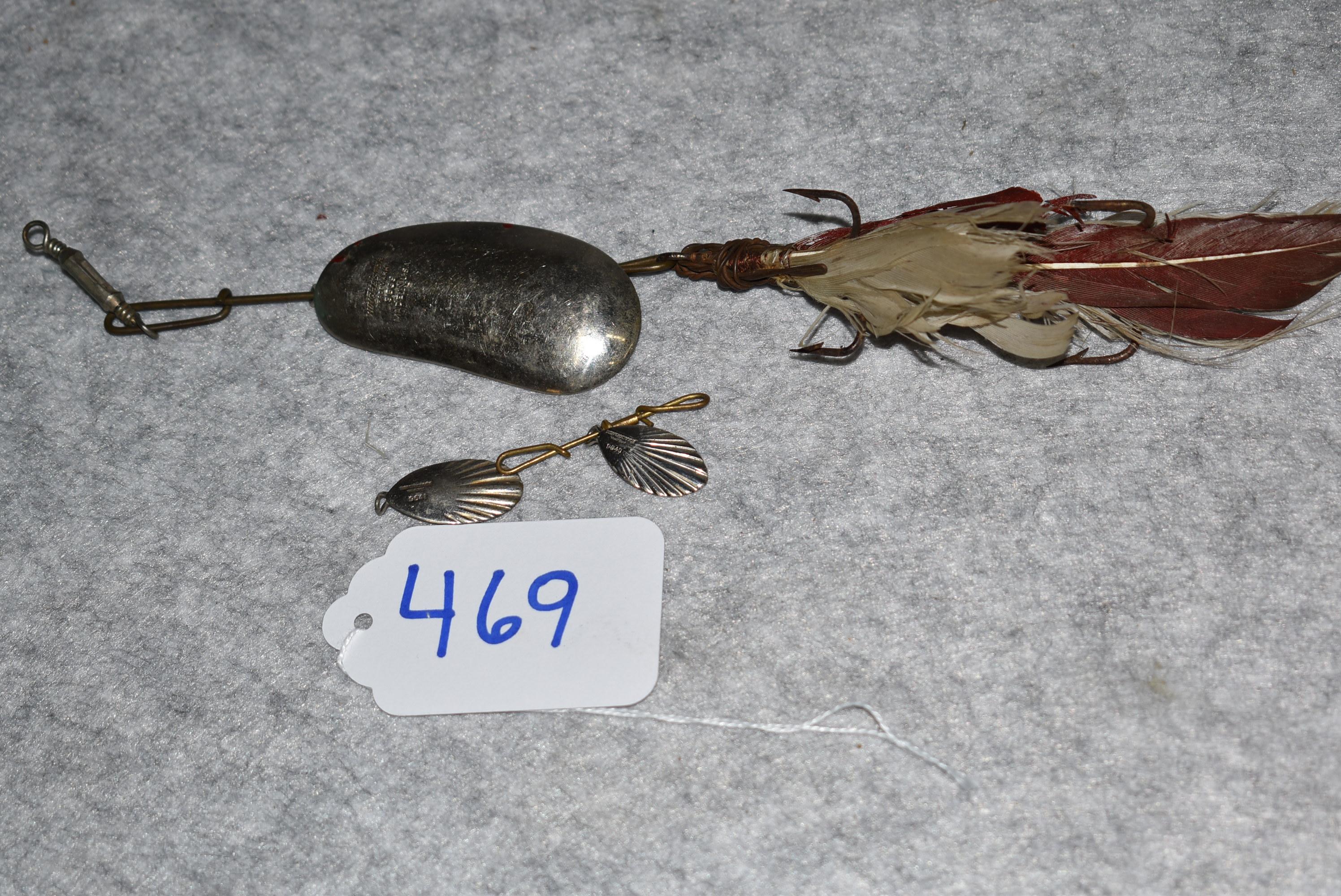 Grouping of 3 Winchester Fishing Lures – 1st is No. 9640 Original Spinner – 2nd is No. 9641 Original