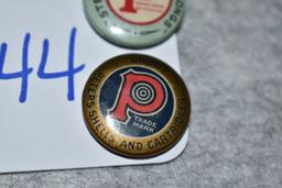 Pair of Peters Pin Backs – Both are 7/8” in Diameter – 1st is “Steel Where Steel Belongs” – 2nd is “