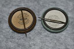 Pair of Peters Pin Backs – Both are 7/8” in Diameter – 1st is “Steel Where Steel Belongs” – 2nd is “